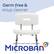Angle. Medline - Bath Chair with Backrest and Microban Protection - white.