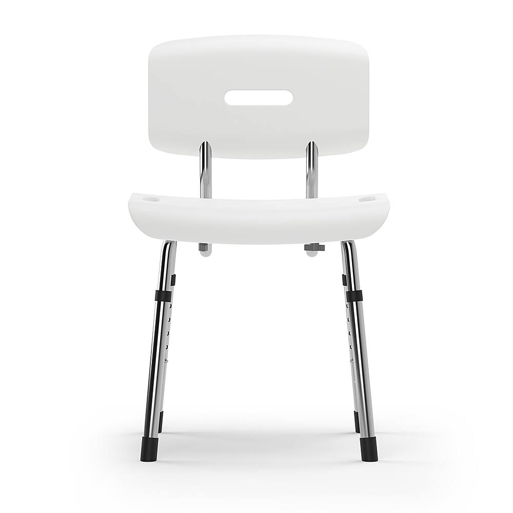 Medline - Bath Chair with Backrest and Microban Protection - White