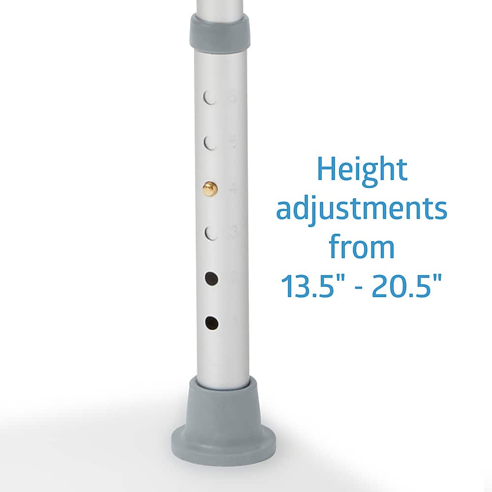 Alt View 11. Medline - Shower Chair with Back and Padded Arms - gray.