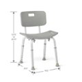 Angle. Medline - Bath Chair - gray.