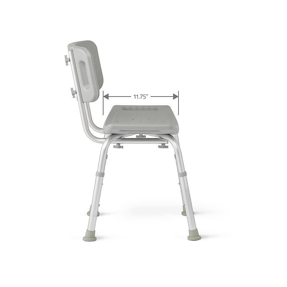 Left. Medline - Bath Chair - gray.