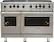 Front. Viking - 5-Series 48"W Gas Open Burner Range - Gray.