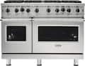 Viking - 48 in. Wide 8 Burner 5-Series Gas Open Burner Range - Stainless Steel