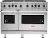 Viking - 48 in. Wide 8 Burner 5-Series Gas Open Burner Range - Stainless Steel