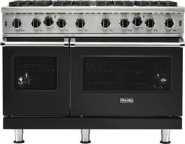 Viking - 5-Series 48"W Gas Open Burner Range - Black