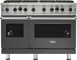 Viking - 5-Series 48"W Gas Open Burner Range - Gray - Front_Zoom