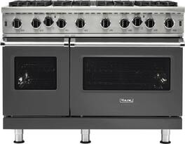 Viking - 5-Series 48"W Gas Open Burner Range - Gray