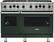 Front. Viking - 5-Series 48"W Gas Open Burner Range - Green.