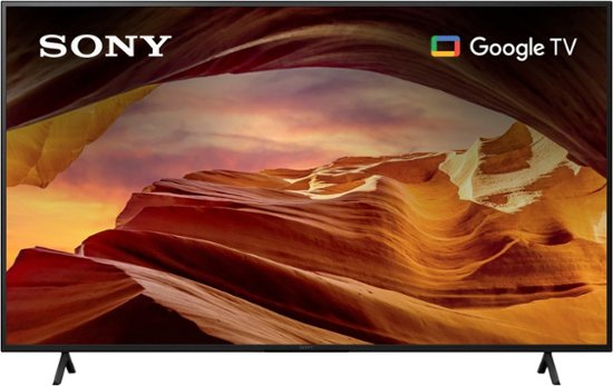 Front. Sony - 55" Class X77L LED 4K UHD Smart Google TV - Black.