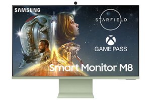 Samsung - M80C 32" Smart Tizen 4K UHD Monitor with Streaming TV, HDR10, Ergonomic Stand, SlimFit Camera, Built-in Speakers - Spring Green - Front_Zoom
