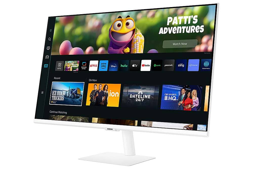 Alt View 12. Samsung - M50C 27" FHD Smart Tizen Monitor with Streaming TV, HDR10, Built-in Speakers (HDMI, USB) - White.