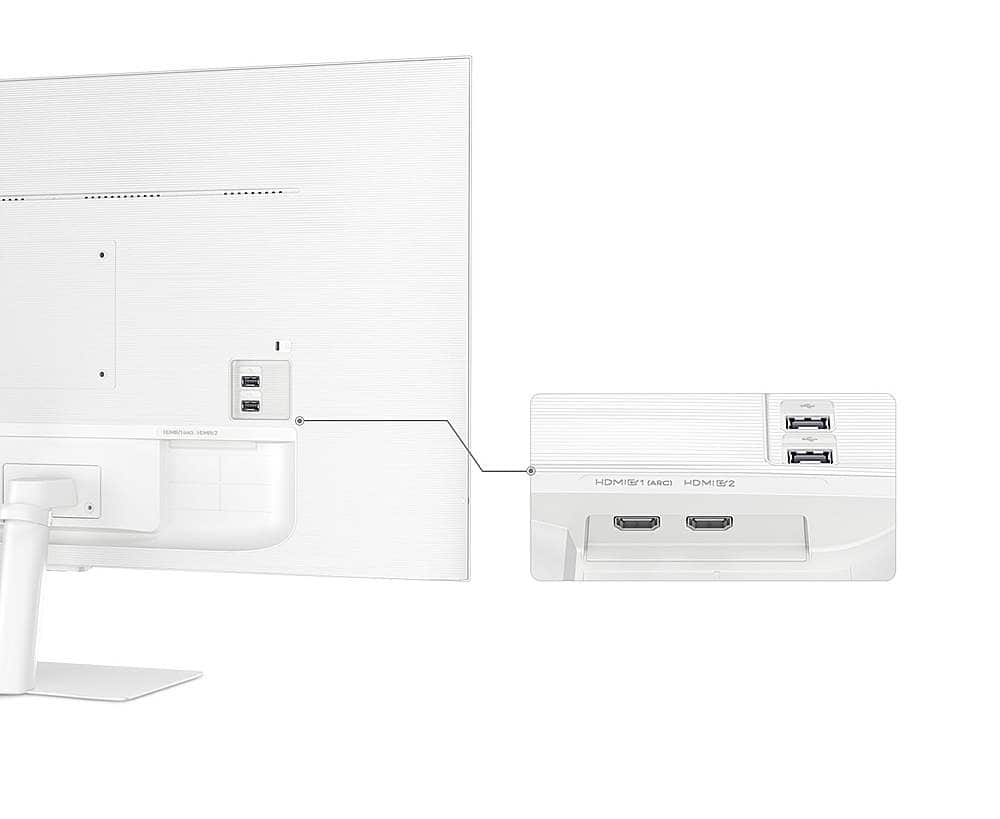 Alt View 19. Samsung - M50C 27" FHD Smart Tizen Monitor with Streaming TV, HDR10, Built-in Speakers (HDMI, USB) - White.