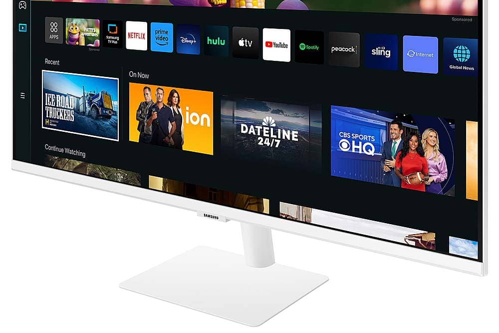 Alt View 23. Samsung - M50C 27" FHD Smart Tizen Monitor with Streaming TV, HDR10, Built-in Speakers (HDMI, USB) - White.