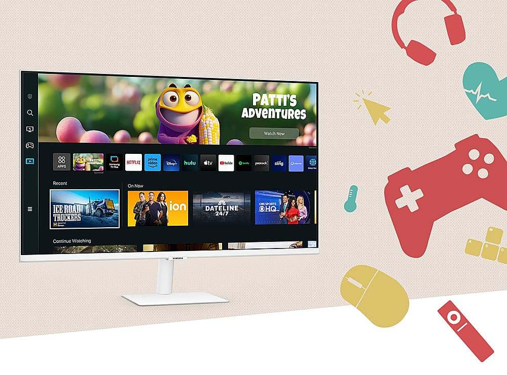 Alt View 26. Samsung - M50C 27" FHD Smart Tizen Monitor with Streaming TV, HDR10, Built-in Speakers (HDMI, USB) - White.