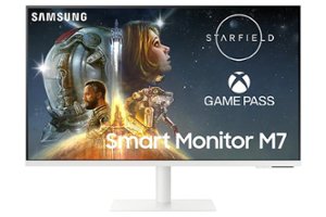 Samsung - M70C 32" Smart Tizen 4K UHD Monitor with Streaming TV, HDR10, Built-in Speakers (HDMI, USB) - Warm White - Front_Zoom