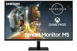 Samsung - M50C 27" Smart Tizen FHD Monitor with Streaming TV, HDR10, Built-in Speakers (HDMI, USB) - Black - Front_Zoom