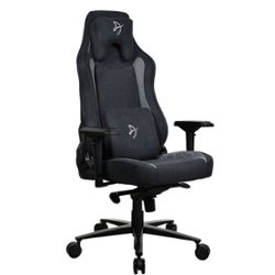 Arozzi - Vernazza Series Top-Tier Premium Supersoft Upholstery Fabric Office/Gaming Chair - Black - Front_Zoom