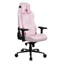 Arozzi - Vernazza Series Top-Tier Premium Supersoft Upholstery Fabric Gaming Chair - Pink - Front_Zoom