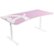 Front. Arozzi - Arena Ultrawide Curved Gaming Desk - White/Pink.