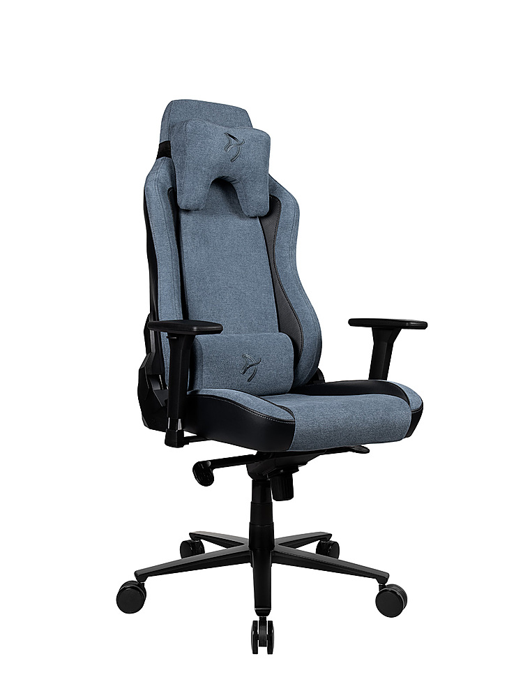 Arozzi Vernazza Premium Upholstery Soft Fabric Ergonomic Computer Gaming/Office  Chair with High Backrest, Recliner, Swivel, Tilt, Rocker, Adjustable Height  and Adjustable Lumbar and Neck Support - Blue