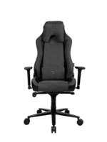 Arozzi - Vernazza Vento Signature Upholstery Soft Fabric Ergonomic Computer Gaming Chair - Dark Gray - Front_Zoom