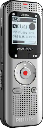 Philips - VoiceTracer DVT2015 8GB Voice Recorder with Sembly Cloud Speech-to-Text Software