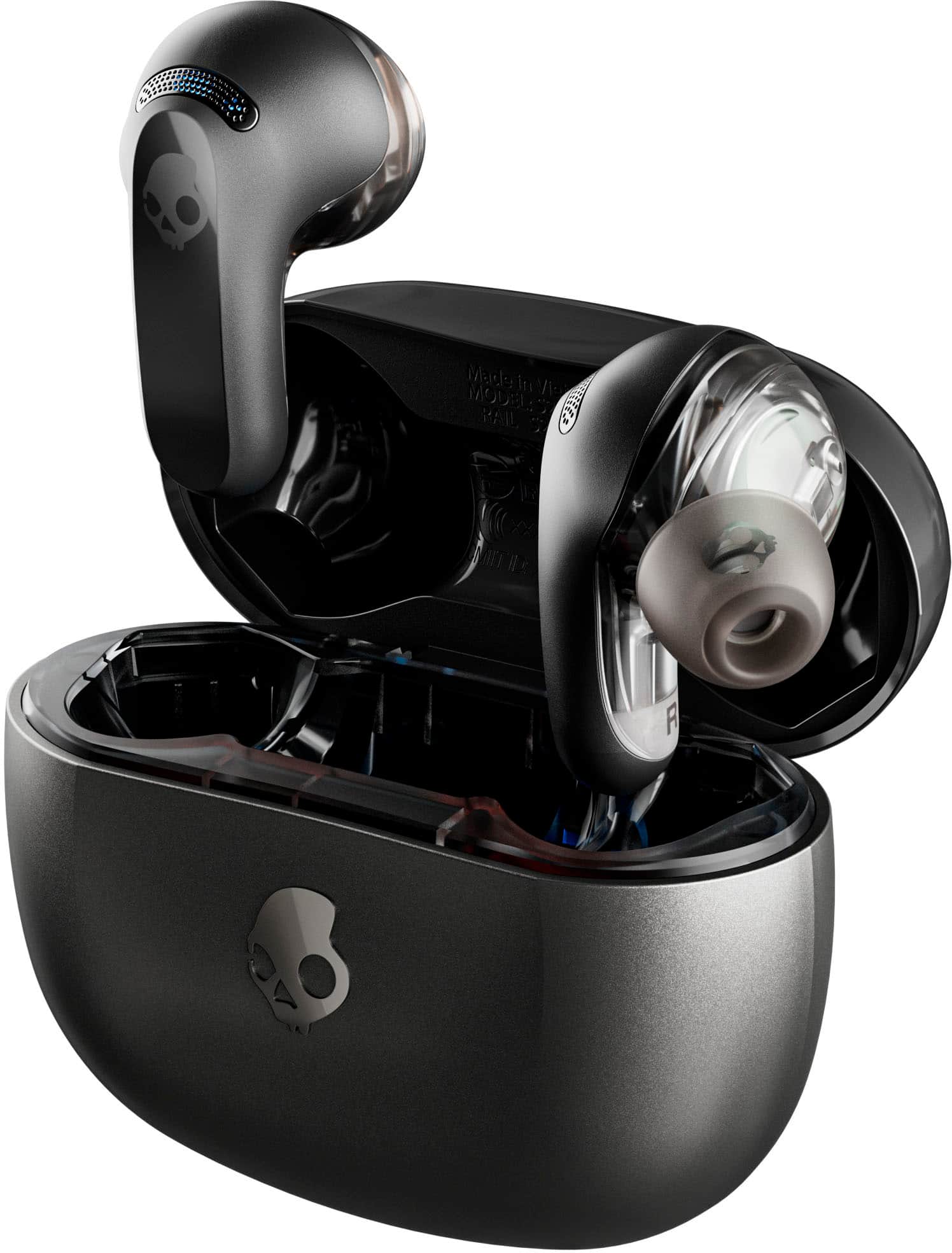 Angle. Skullcandy - Rail In-Ear Noise Canceling True Wireless Headphones - True Black.