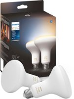 Philips - Geek Squad Certified Refurbished Hue BR30 Bluetooth 85W Smart LED Bulb (2-Pack) - White Ambiance - Front_Zoom
