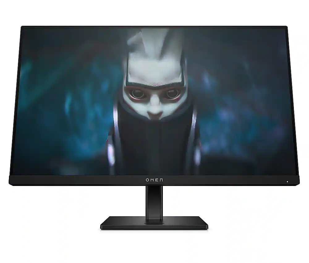Front. HP OMEN - 23.8" IPS LED FHD FreeSync Premium Monitor (DisplayPort, HDMI) - Black.