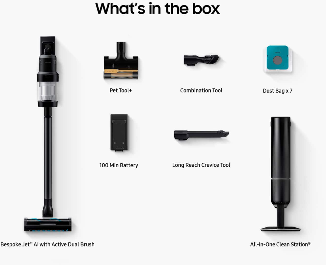 Alt View 13. Samsung - BESPOKE Jet AI Cordless Stick Vacuum with All-in-One Clean Station - Satin Black.