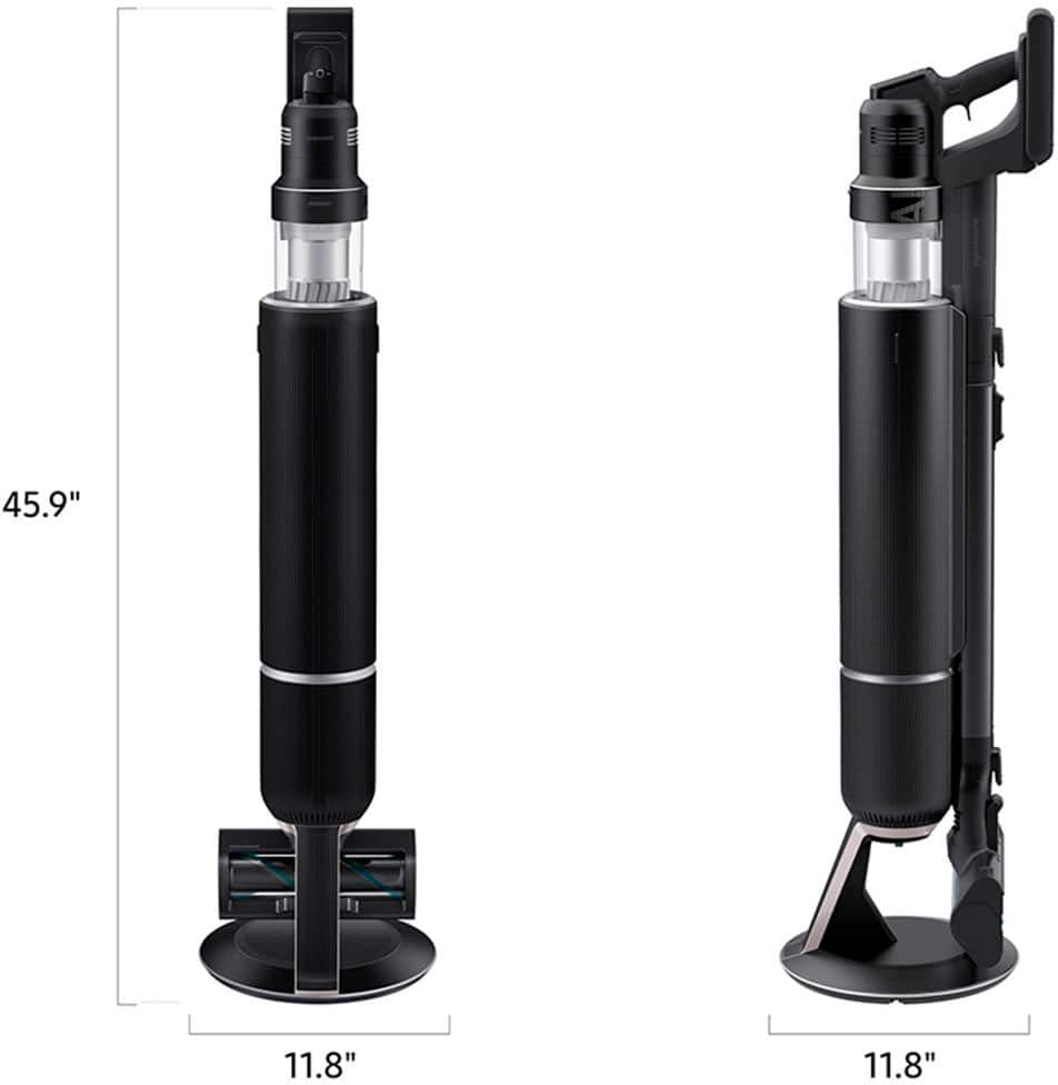 Alt View 16. Samsung - BESPOKE Jet AI Cordless Stick Vacuum with All-in-One Clean Station - Satin Black.