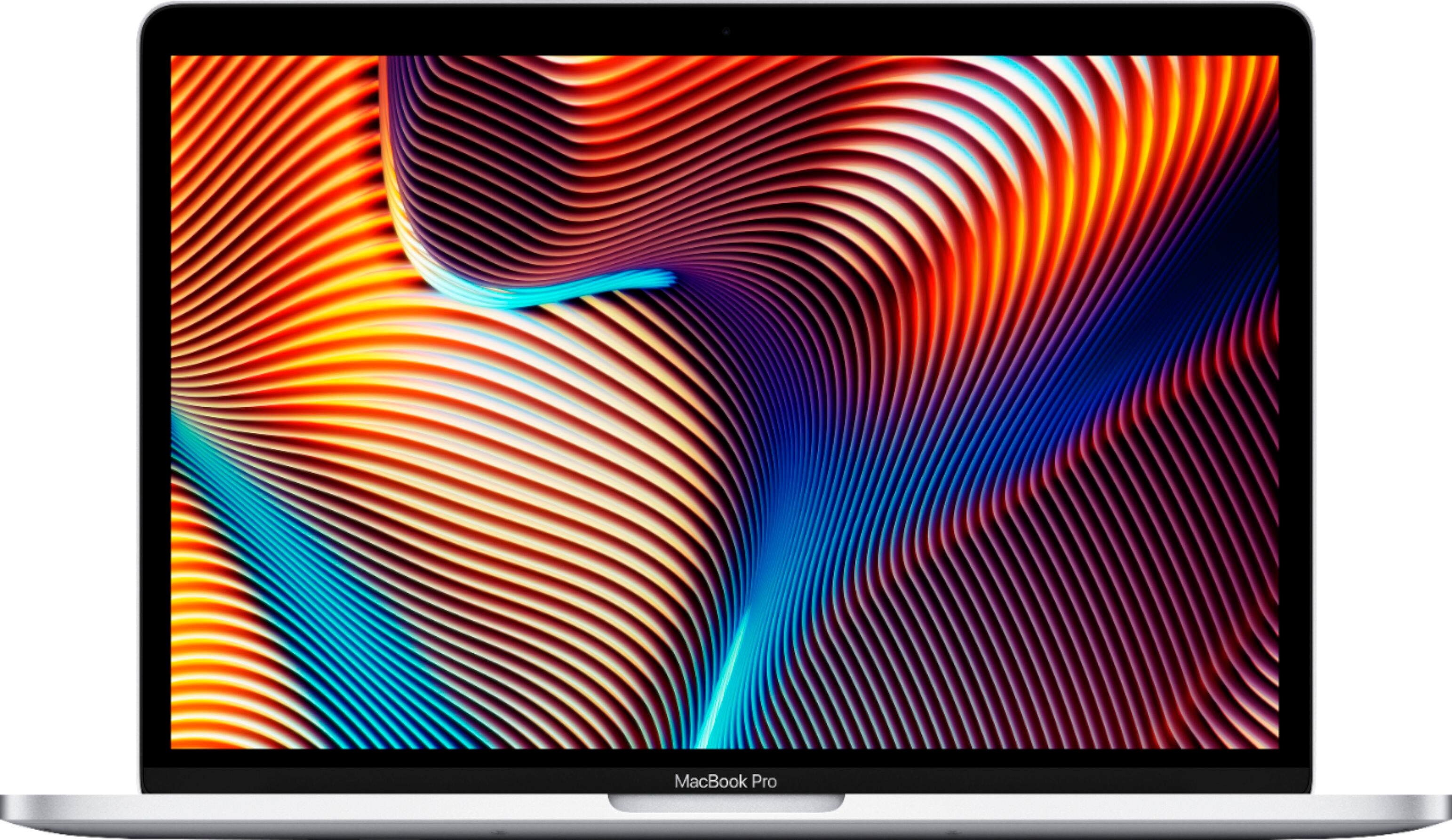 Front. Apple - Geek Squad Certified Refurbished MacBook Pro - 13" Display with Touch Bar - Intel Core i7 - 16GB Memory - 512GB SSD - Silver.