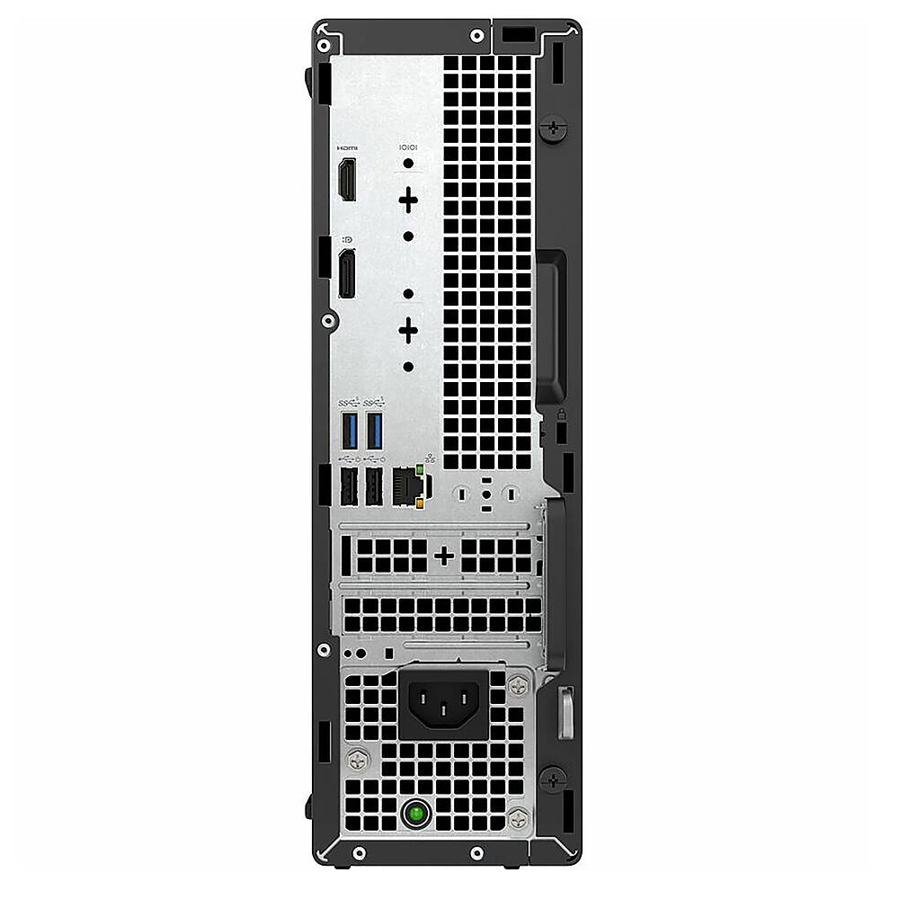 Back View: Dell - OptiPlex 7000 Desktop - Intel Core i5-13500 - 8GB Memory - 256GB SSD - Black