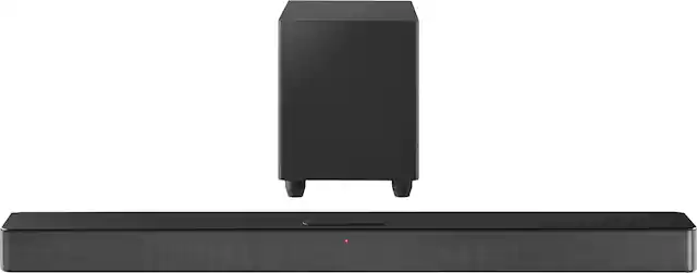 Front. Insignia™ - 2.1-Channel Soundbar with Wireless Subwoofer - Black.
