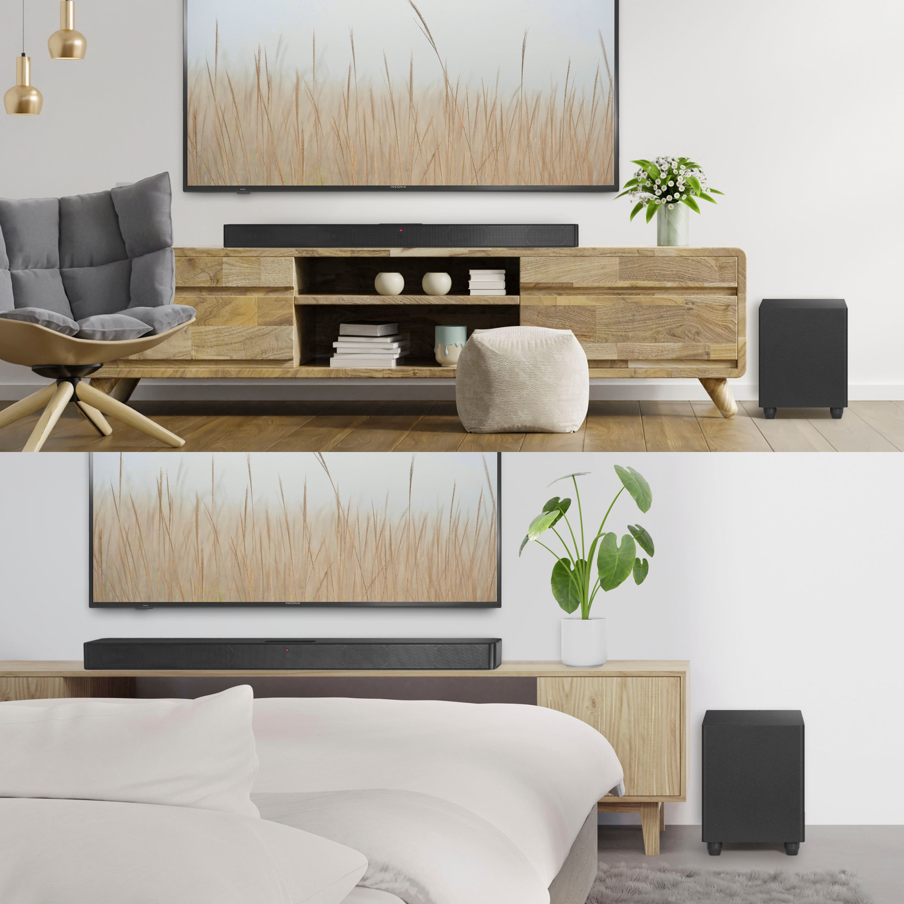 Alt View 12. Insignia™ - 2.1-Channel Soundbar with Wireless Subwoofer - Black.