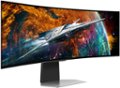 Alt View 11. Samsung - 49" Odyssey OLED G9 (G95SC) DQHD 240Hz 0.03ms G-Sync Compatible Curved Smart Gaming Monitor - Silver.