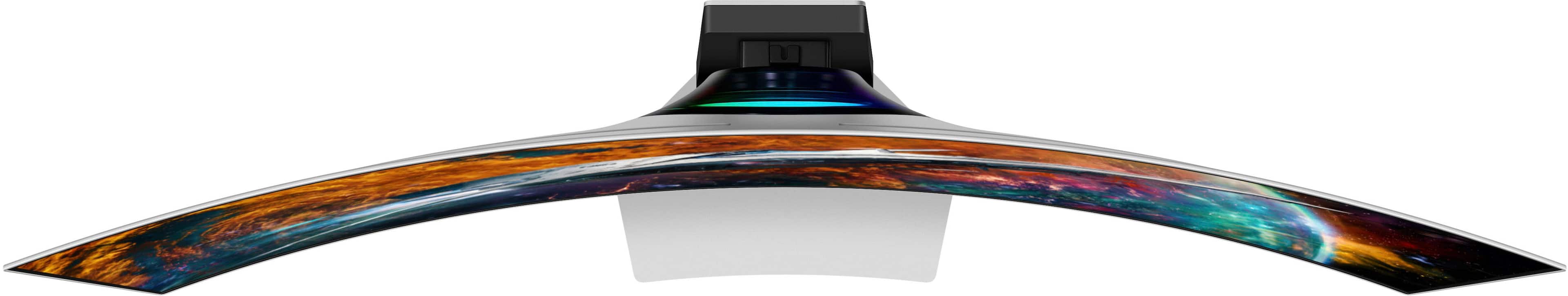 Alt View 16. Samsung - 49" Odyssey OLED G9 (G95SC) DQHD 240Hz 0.03ms G-Sync Compatible Curved Smart Gaming Monitor - Silver.