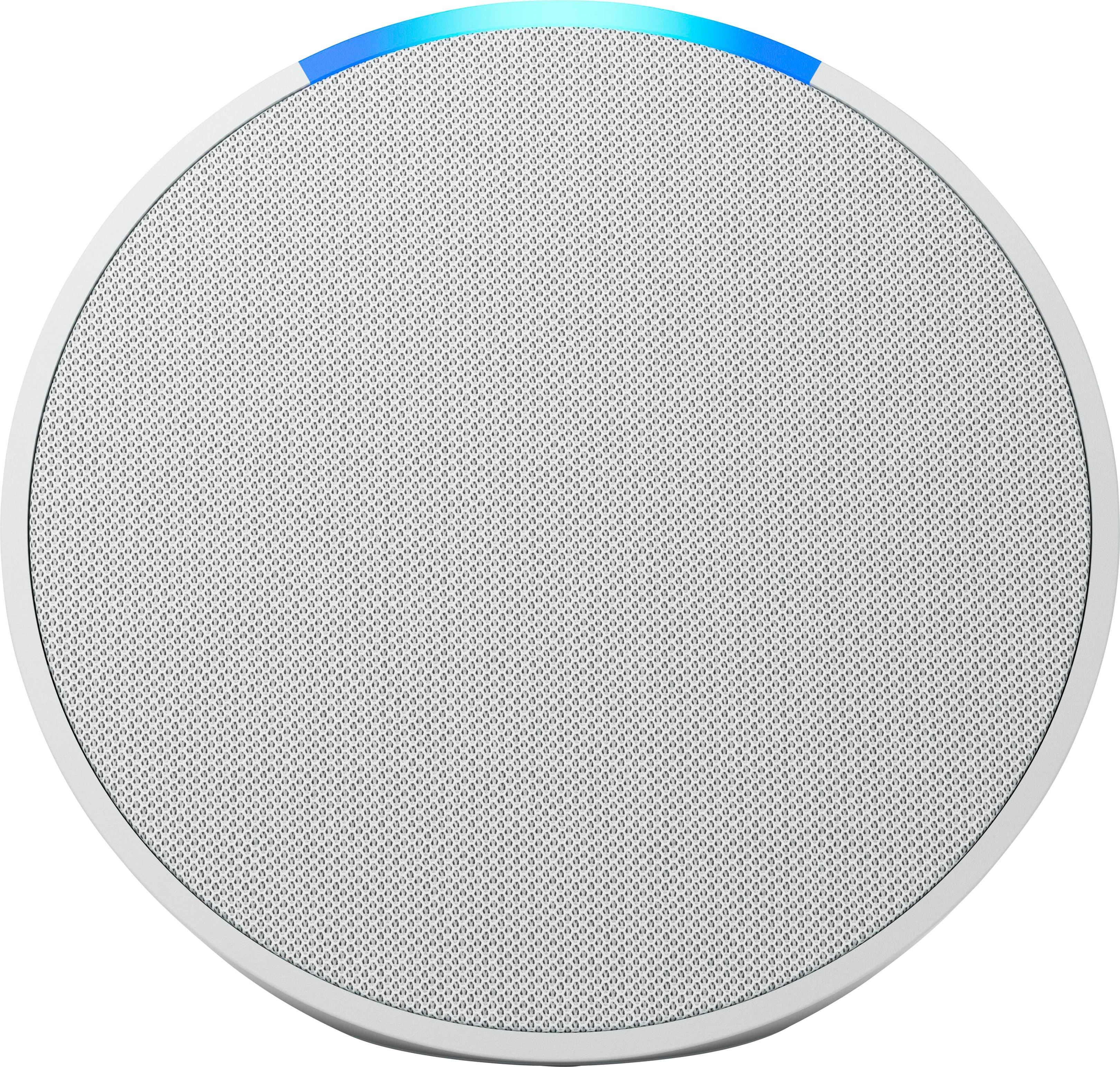 Introducing Echo Pop: Music and Alexa. The perfect fit. Amazon Music, Spotify, Bluetooth (SiriusXM), Apple Music, and iHeartRadio.