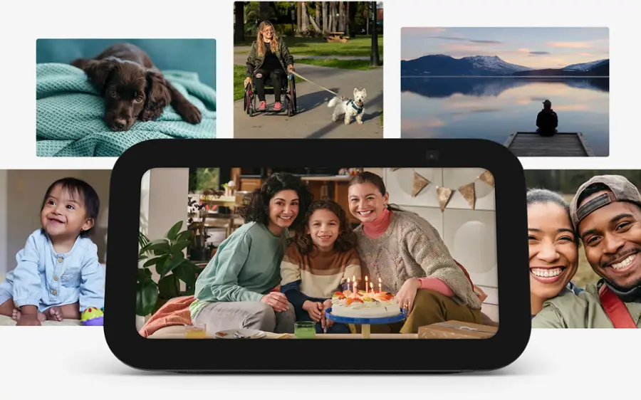 Alt View 17. Amazon - Echo Show 5 (3rd Generation)  5.5 inch Smart Display with Alexa - Charcoal.