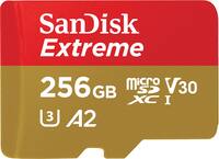 SanDisk - Extreme 256GB microSDXC UHS-I Memory Card for Gaming - Front_Zoom