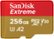 Front. SanDisk - Extreme 256GB microSDXC UHS-I Memory Card for Gaming - Gold.
