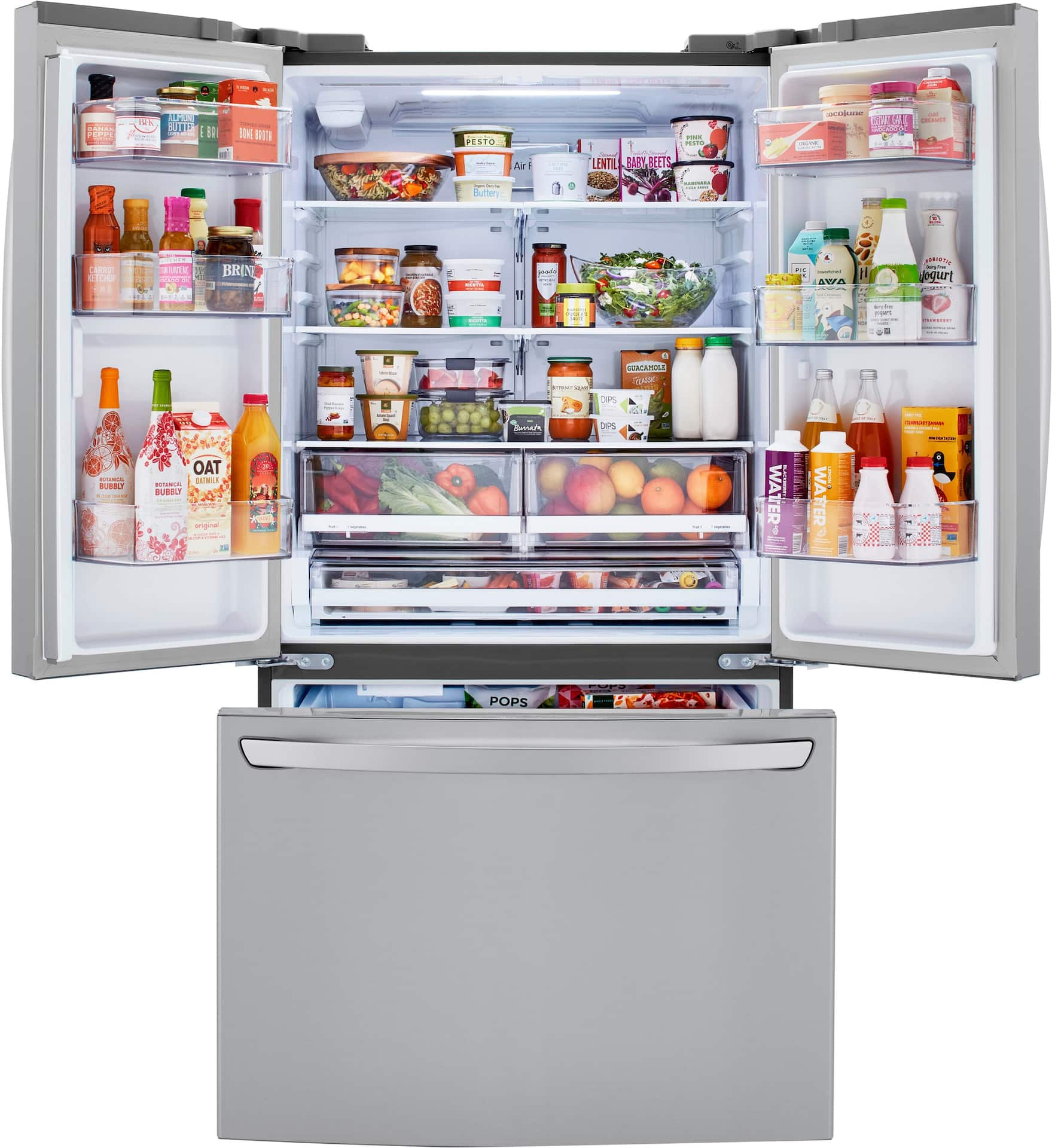 LG 23 Cu. Ft. French Door Counter Depth Smart Refrigerator with Ice Maker  Stainless Steel LRFCC23D6S - Open Box - Best Buy