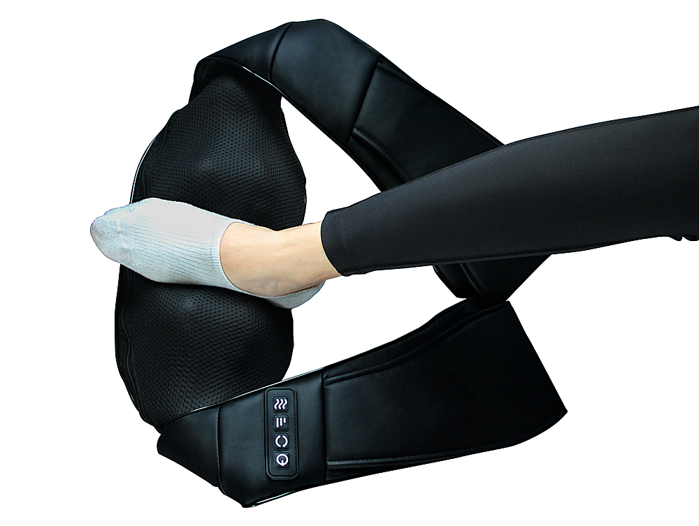 Naipo Neck and Shoulder Massager, 3D Deep Tissue Kneading Shiatsu Massager with Heat, Size: One size, Black
