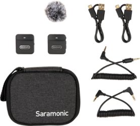Saramonic - Blink 100 B1 Ultra-Portable Clip-On Wireless Microphone System for Cameras & Mobile Devices - Front_Zoom