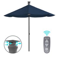 Above - Height Series 9-ft. Smart Sunbrella Umbrella with Remote Control and Wind Sensor - Spectrum Indigo - Front_Zoom