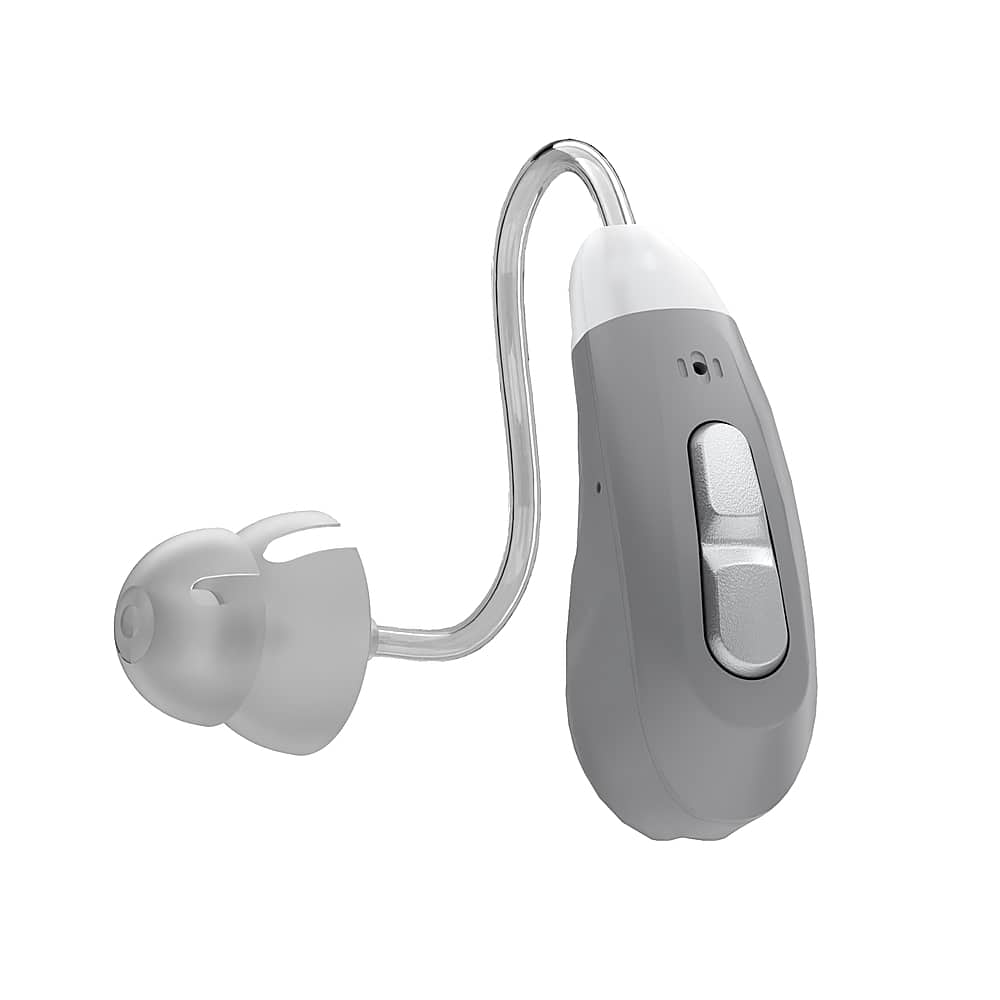 Angle View: Go Hearing - Go Ultra OTC Hearing Aids - Gray