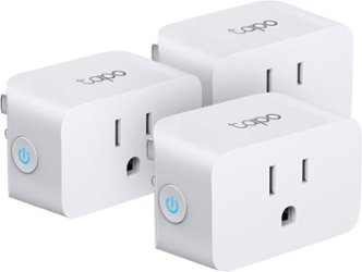 TP-Link - Tapo Smart Wi-Fi Plug Mini with Matter (3-pack) - White - Front_Zoom