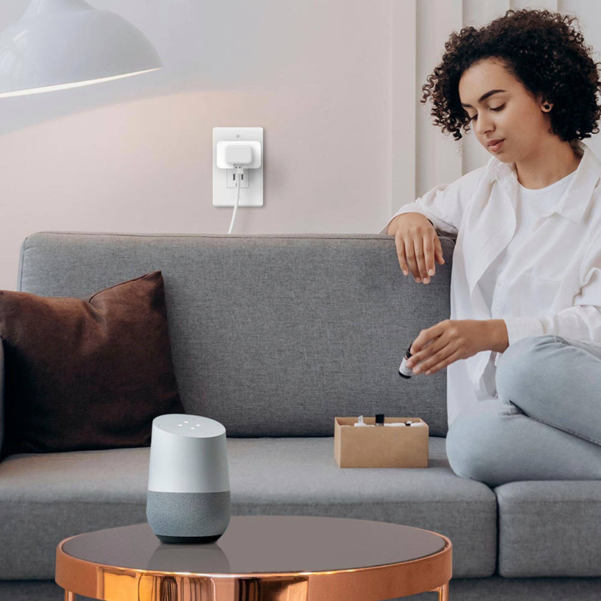 Alt View 14. TP-Link - Tapo Smart Wi-Fi Plug Mini with Matter (3-pack) - White.