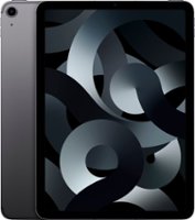 Apple - Geek Squad Certified Refurbished 10.9-Inch iPad Air - (5th Generation) with Wi-Fi + Cellular - 64GB - Space Gray (Unlocked) - Angle_Zoom