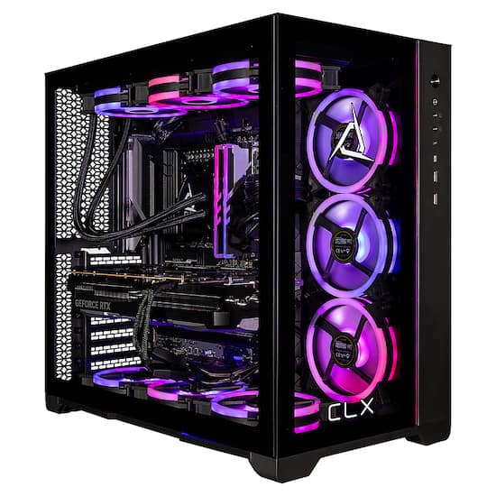 CLX SET Gaming Desktop AMD Ryzen 7 7800X3D 32GB Memory NVIDIA GeForce RTX 4080 2TB NVMe M.2 SSD 6TB HDD Black TGMSETRTU3408BM Best Buy